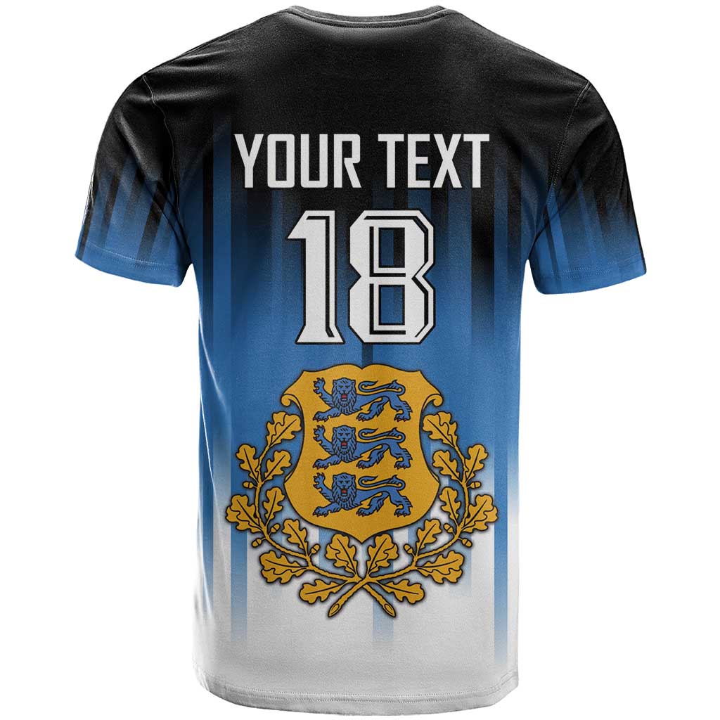 Custom Estonia Football T Shirt Come On Kalevipojad
