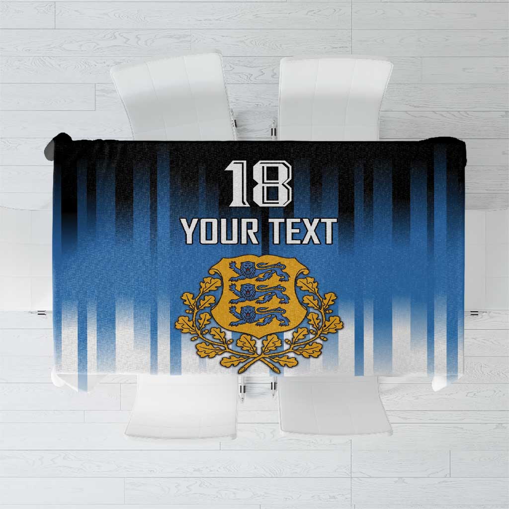 Custom Estonia Football Tablecloth Come On Kalevipojad