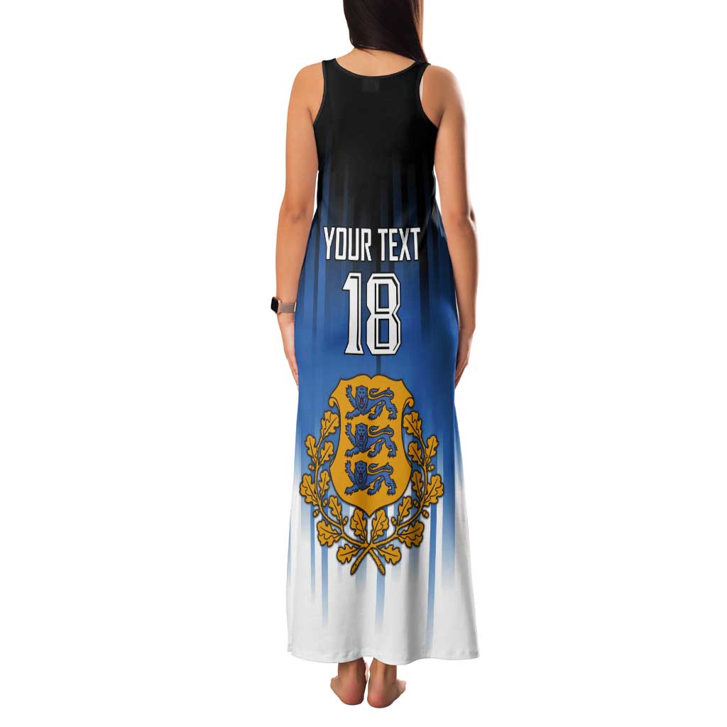 Custom Estonia Football Tank Maxi Dress Come On Kalevipojad