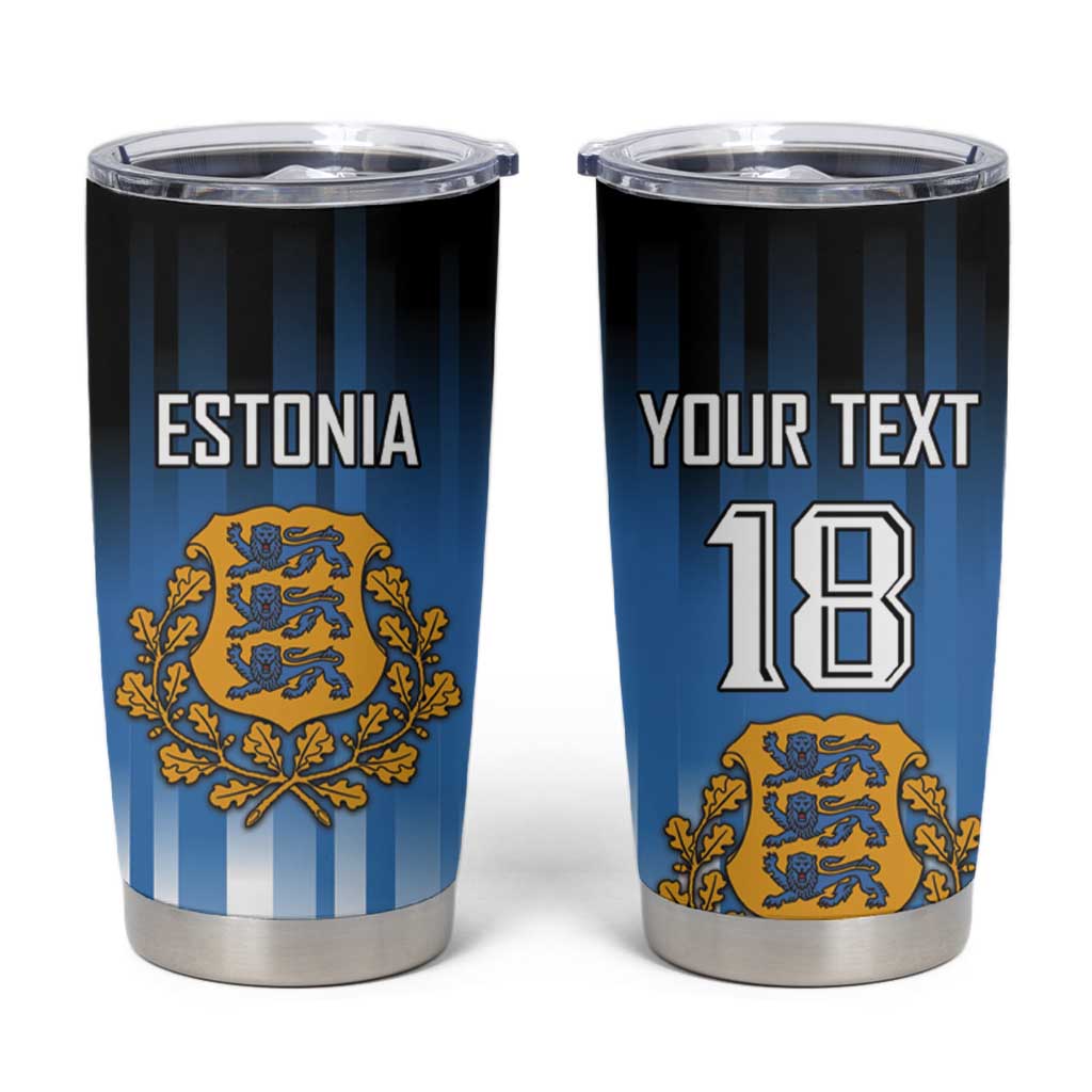Custom Estonia Football Tumbler Cup Come On Kalevipojad