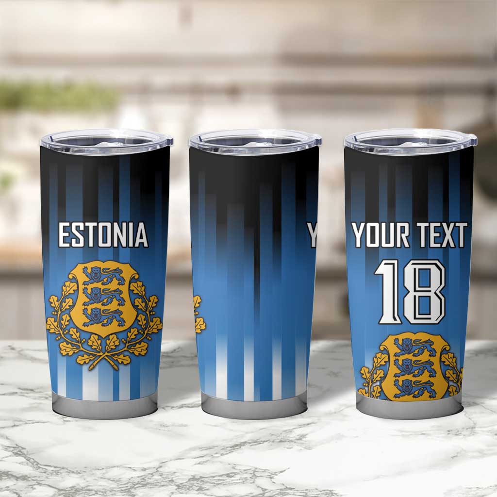 Custom Estonia Football Tumbler Cup Come On Kalevipojad