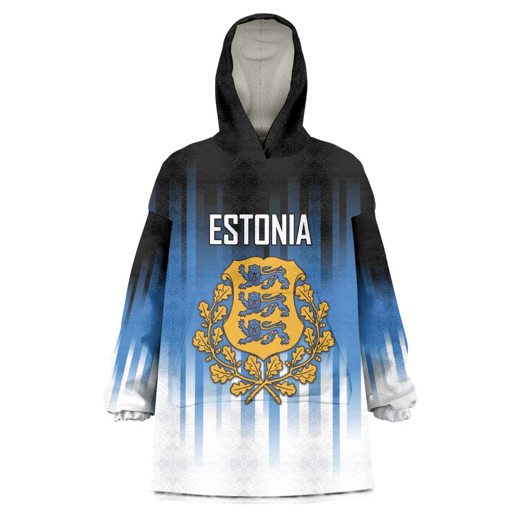 Custom Estonia Football Wearable Blanket Hoodie Come On Kalevipojad