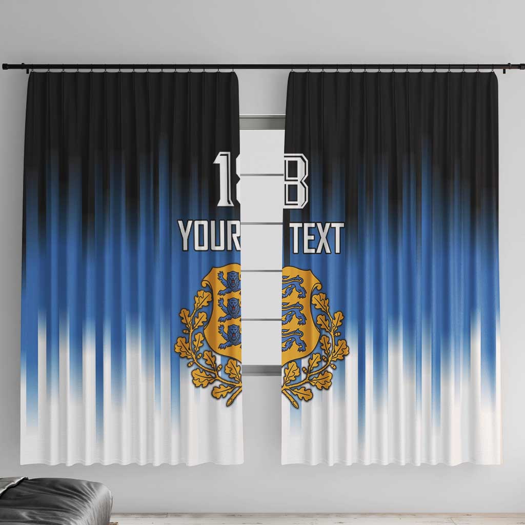 Custom Estonia Football Window Curtain Come On Kalevipojad