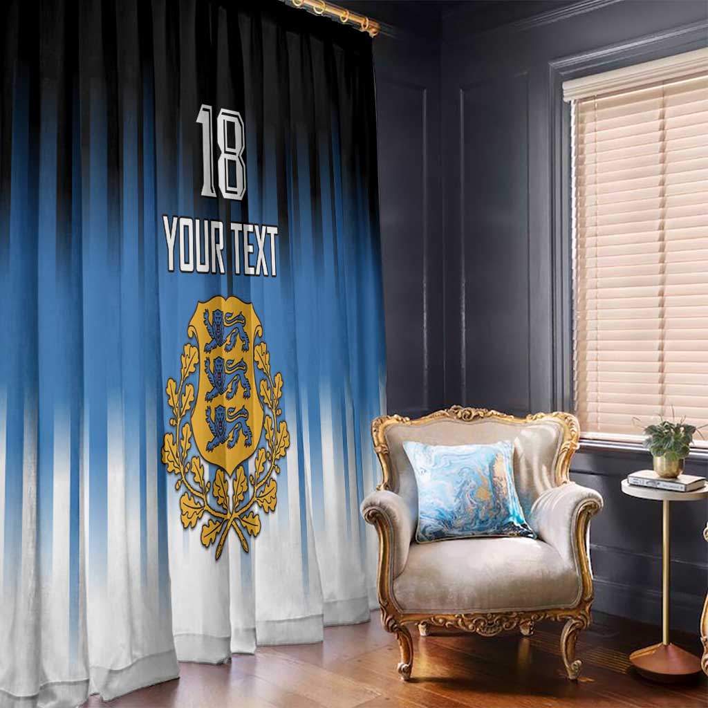 Custom Estonia Football Window Curtain Come On Kalevipojad