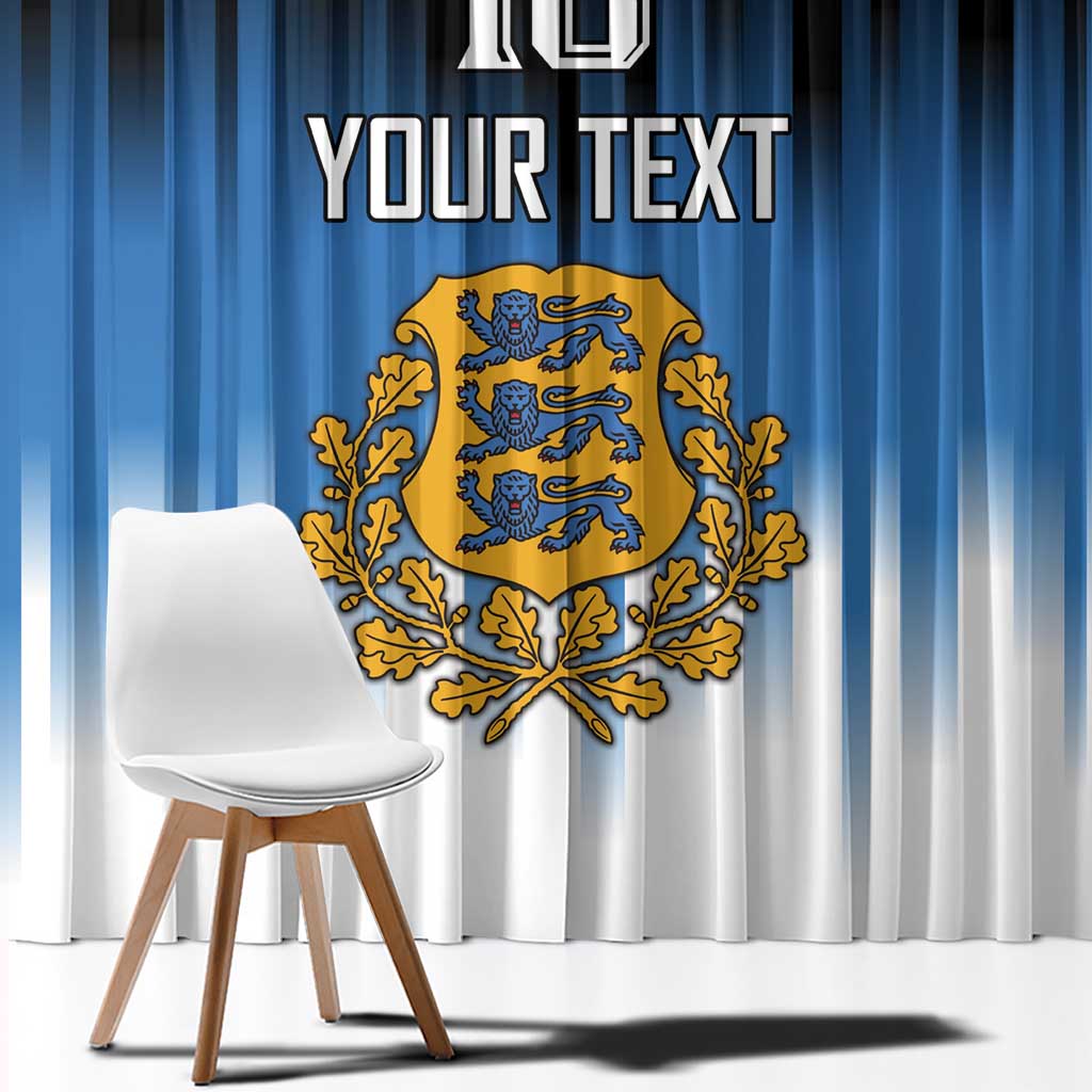 Custom Estonia Football Window Curtain Come On Kalevipojad
