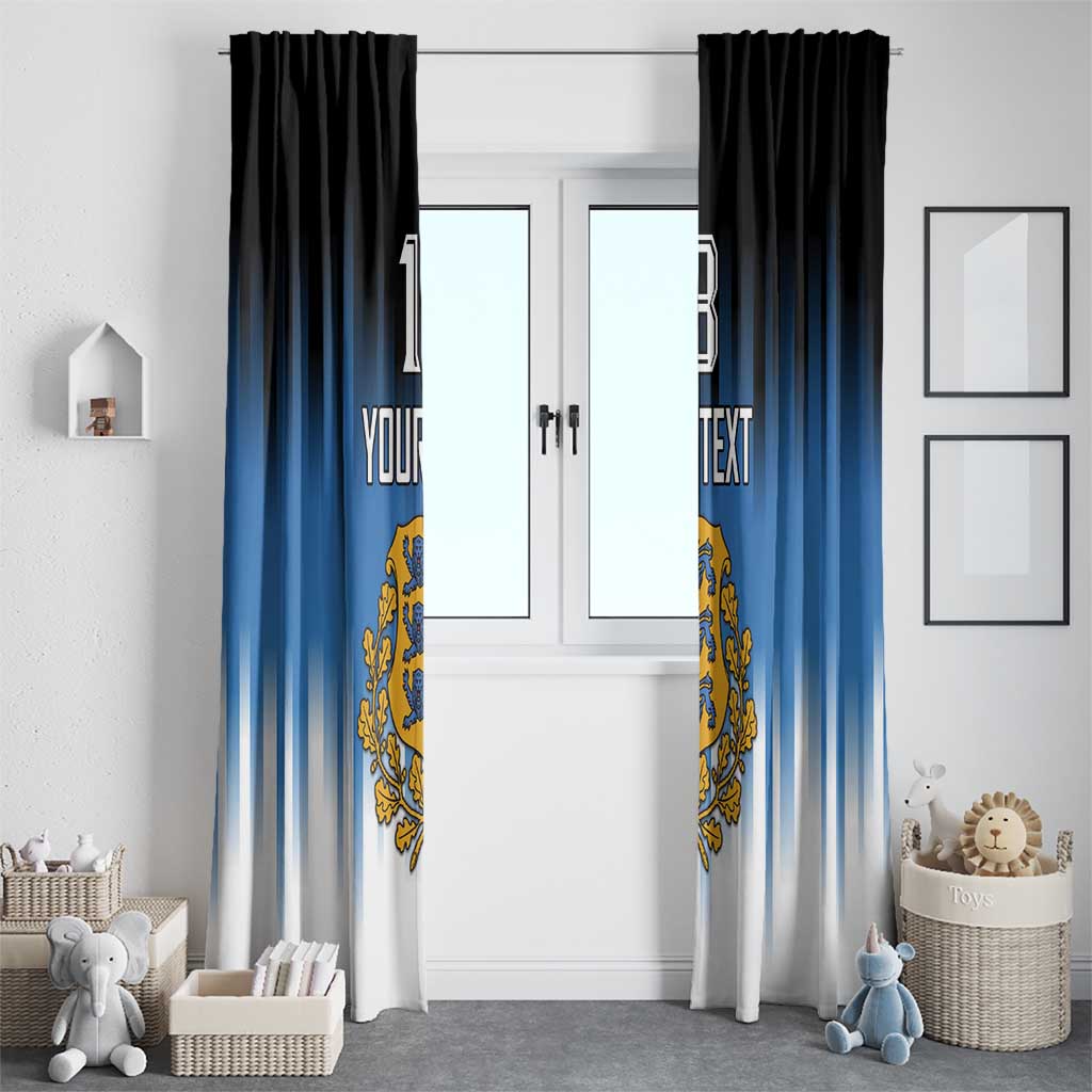 Custom Estonia Football Window Curtain Come On Kalevipojad