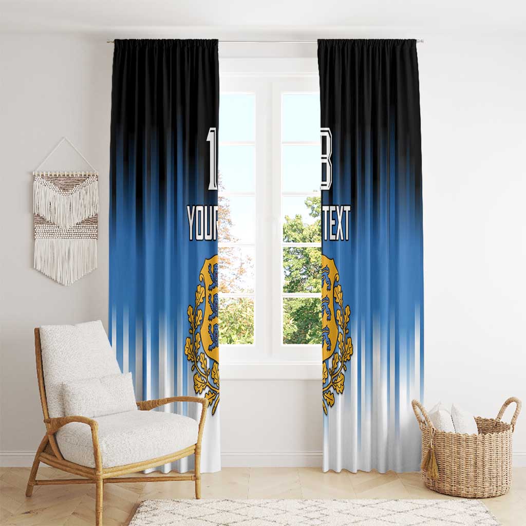 Custom Estonia Football Window Curtain Come On Kalevipojad