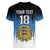 Custom Estonia Football Women V-Neck T-Shirt Come On Kalevipojad