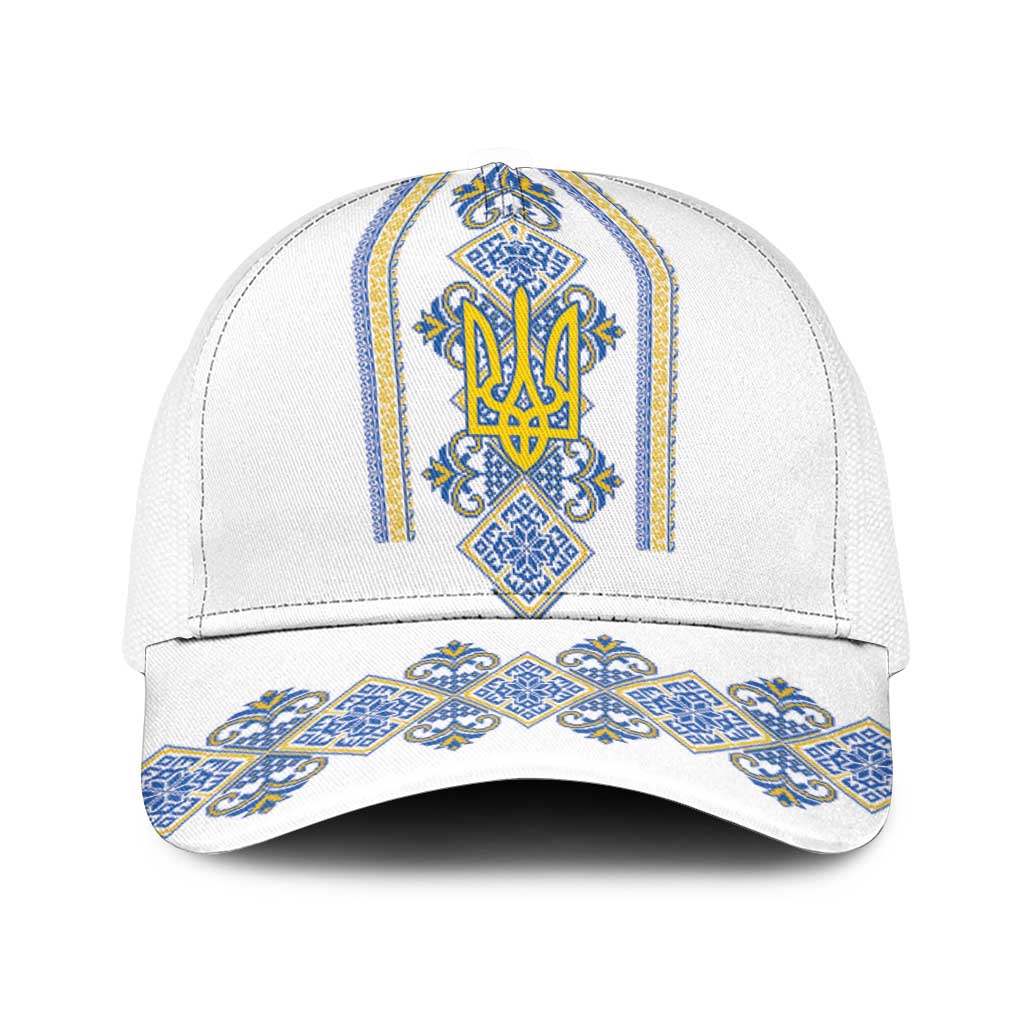 Vyshyvanka Day Baseball Net Cap Ukrainian Folk Traditions Pattern White Version