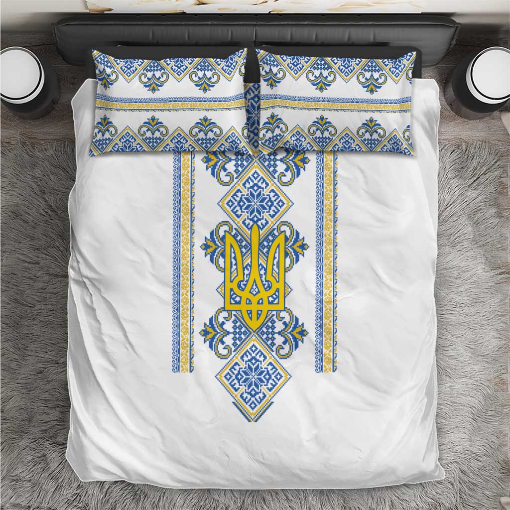 Vyshyvanka Day Bedding Set Ukrainian Folk Traditions Pattern White Version