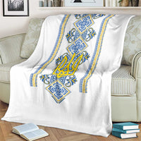 Vyshyvanka Day Blanket Ukrainian Folk Traditions Pattern White Version