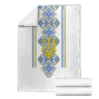 Vyshyvanka Day Blanket Ukrainian Folk Traditions Pattern White Version