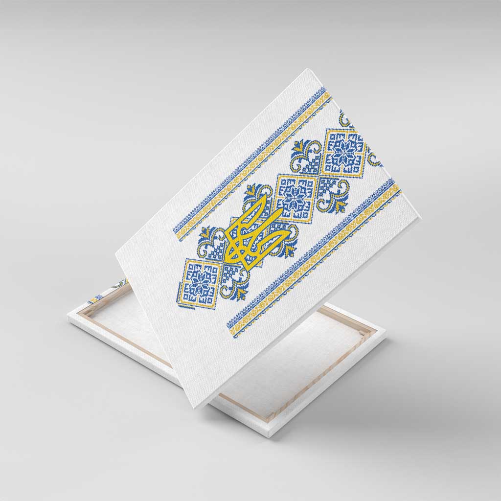 Vyshyvanka Day Canvas Wall Art Ukrainian Folk Traditions Pattern White Version
