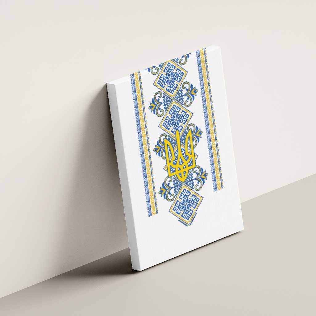 Vyshyvanka Day Canvas Wall Art Ukrainian Folk Traditions Pattern White Version