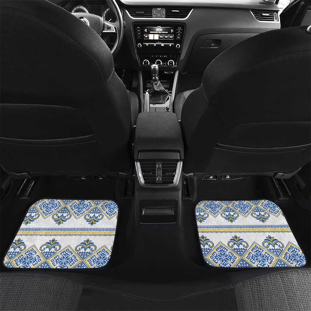 Vyshyvanka Day Car Mats Ukrainian Folk Traditions Pattern White Version