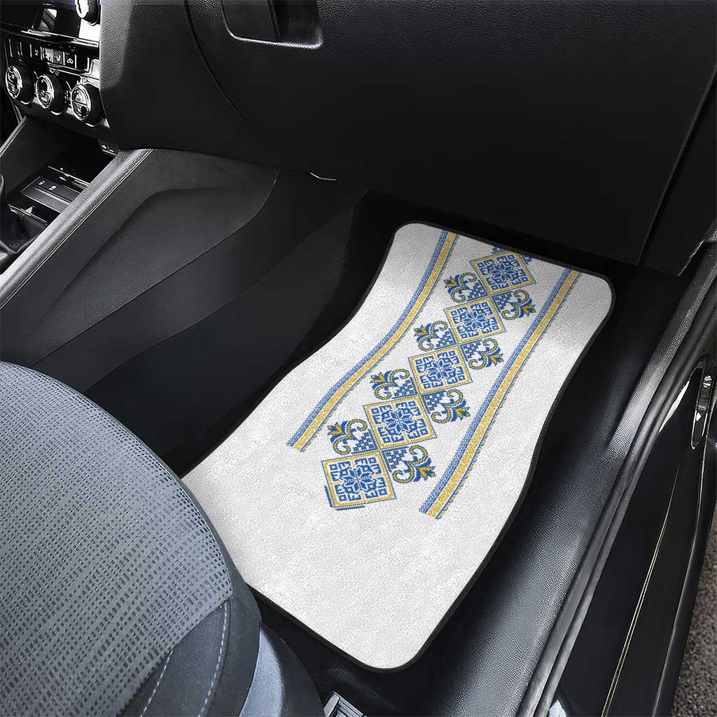 Vyshyvanka Day Car Mats Ukrainian Folk Traditions Pattern White Version