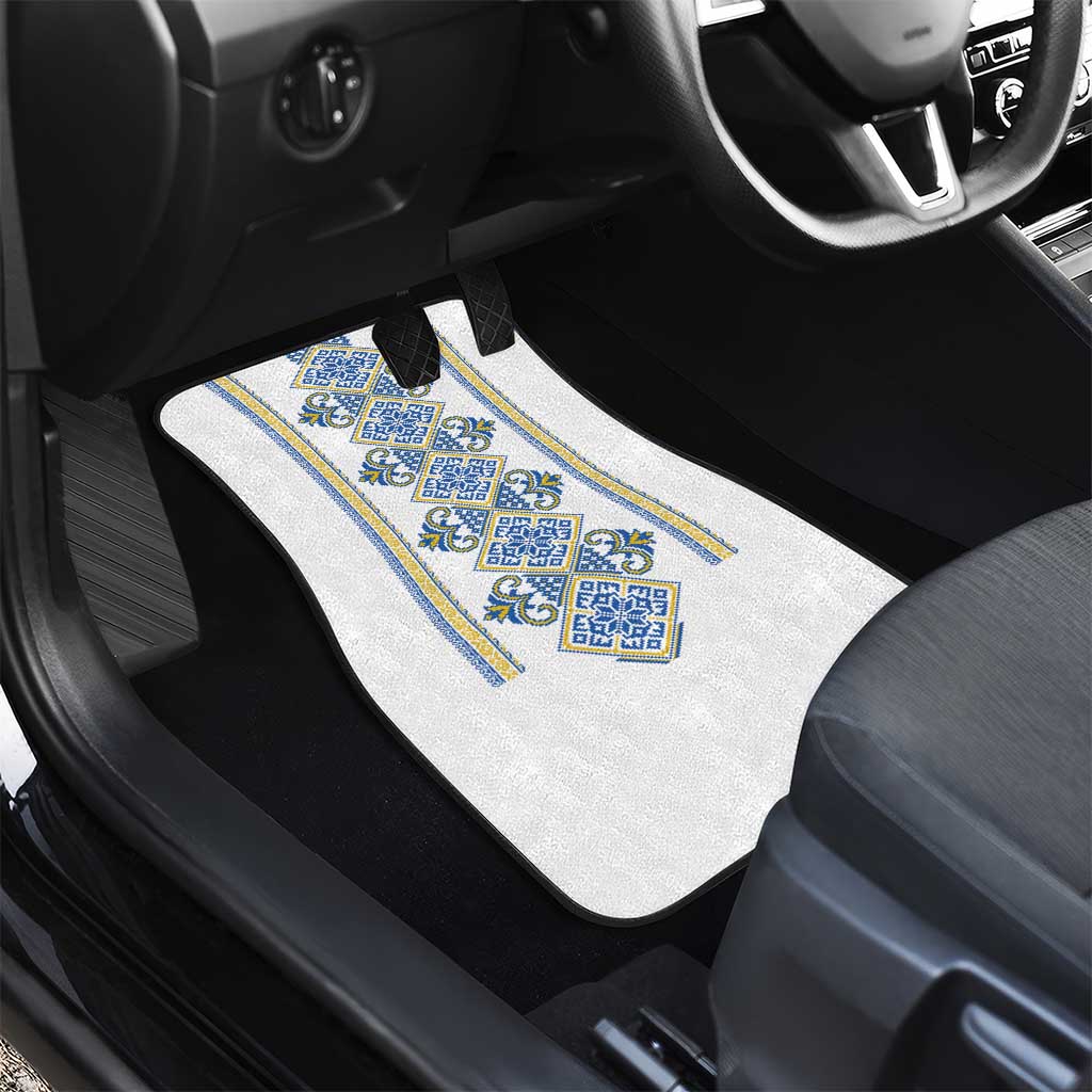 Vyshyvanka Day Car Mats Ukrainian Folk Traditions Pattern White Version