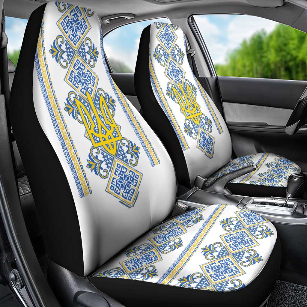Vyshyvanka Day Car Seat Cover Ukrainian Folk Traditions Pattern White Version