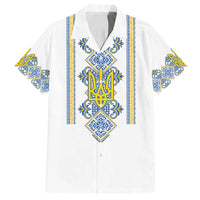 Vyshyvanka Day Family Matching Long Sleeve Bodycon Dress and Hawaiian Shirt Ukrainian Folk Traditions Pattern White Version