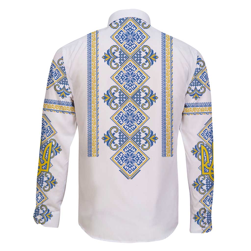 Vyshyvanka Day Family Matching Long Sleeve Bodycon Dress and Hawaiian Shirt Ukrainian Folk Traditions Pattern White Version