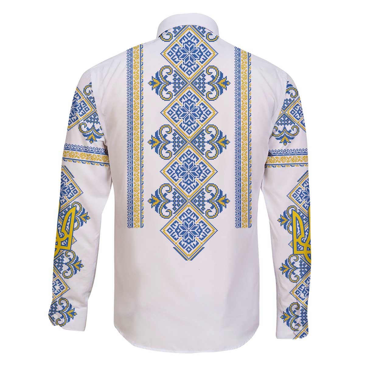 Vyshyvanka Day Family Matching Off The Shoulder Long Sleeve Dress and Hawaiian Shirt Ukrainian Folk Traditions Pattern White Version