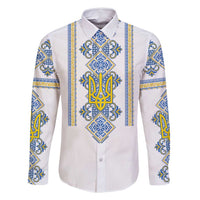 Vyshyvanka Day Family Matching Off Shoulder Maxi Dress and Hawaiian Shirt Ukrainian Folk Traditions Pattern White Version