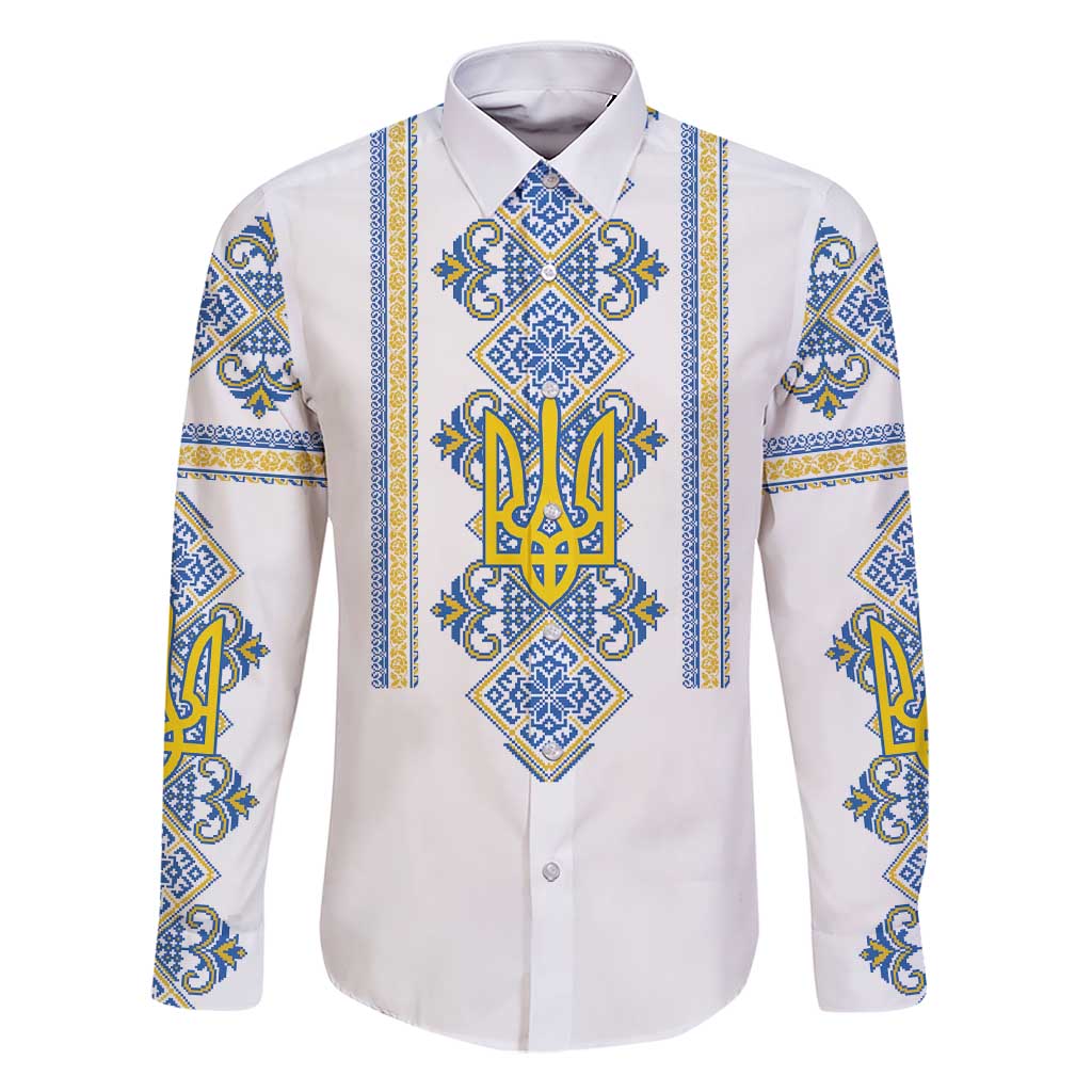 Vyshyvanka Day Family Matching Short Sleeve Bodycon Dress and Hawaiian Shirt Ukrainian Folk Traditions Pattern White Version