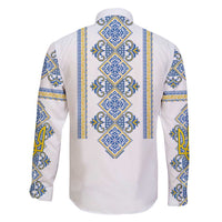 Vyshyvanka Day Family Matching Short Sleeve Bodycon Dress and Hawaiian Shirt Ukrainian Folk Traditions Pattern White Version