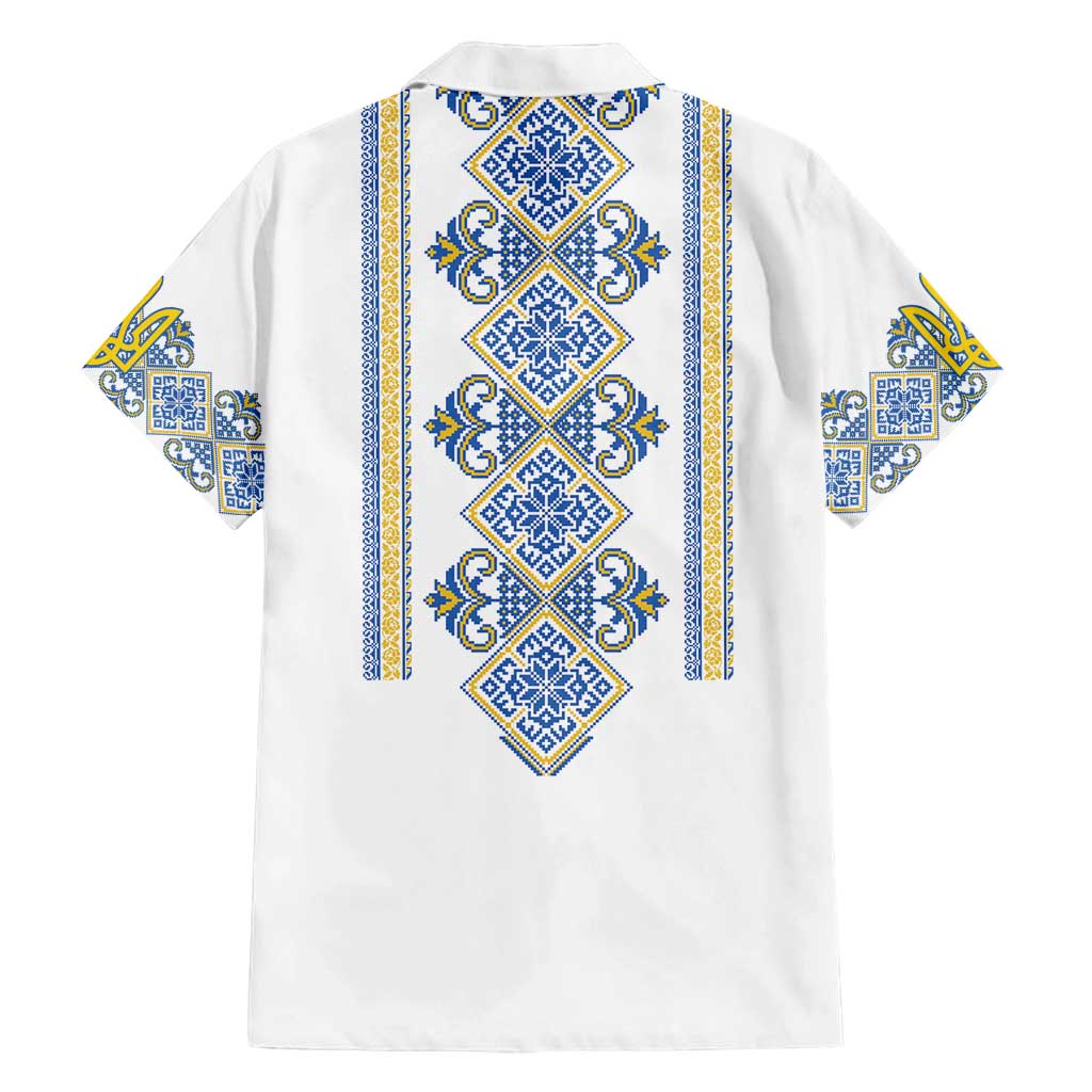 Vyshyvanka Day Family Matching Tank Maxi Dress and Hawaiian Shirt Ukrainian Folk Traditions Pattern White Version