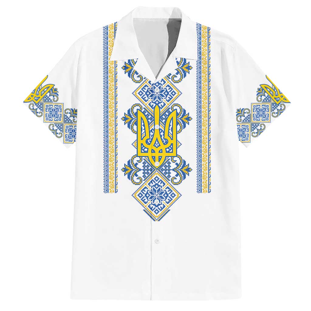 Vyshyvanka Day Hawaiian Shirt Ukrainian Folk Traditions Pattern White Version