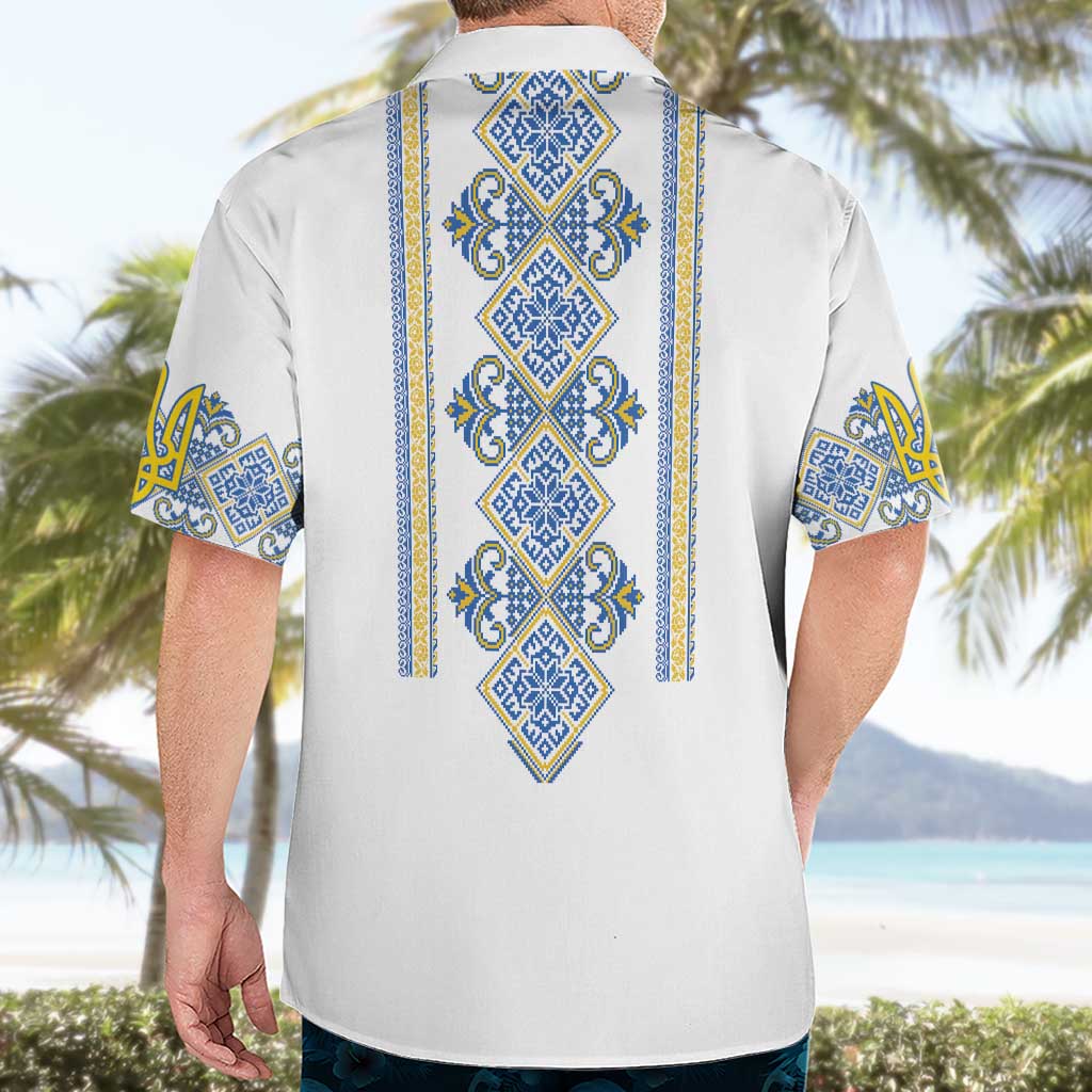Vyshyvanka Day Hawaiian Shirt Ukrainian Folk Traditions Pattern White Version