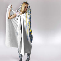 Vyshyvanka Day Hooded Blanket Ukrainian Folk Traditions Pattern White Version