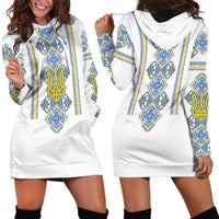 Vyshyvanka Day Hoodie Dress Ukrainian Folk Traditions Pattern White Version