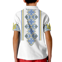 Vyshyvanka Day Kid Polo Shirt Ukrainian Folk Traditions Pattern White Version