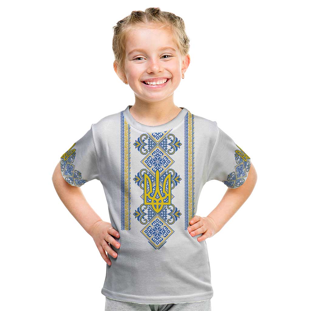Vyshyvanka Day Kid T Shirt Ukrainian Folk Traditions Pattern White Version