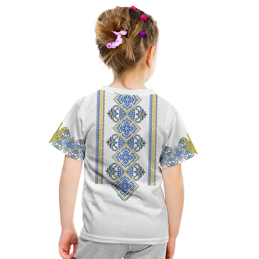Vyshyvanka Day Kid T Shirt Ukrainian Folk Traditions Pattern White Version