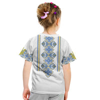 Vyshyvanka Day Kid T Shirt Ukrainian Folk Traditions Pattern White Version
