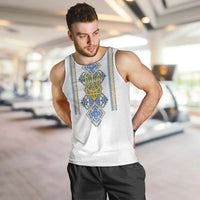 Vyshyvanka Day Men Tank Top Ukrainian Folk Traditions Pattern White Version