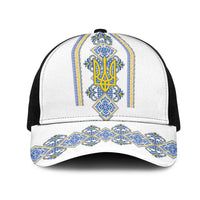 Vyshyvanka Day Mesh Trucker Cap Ukrainian Folk Traditions Pattern White Version