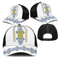 Vyshyvanka Day Mesh Trucker Cap Ukrainian Folk Traditions Pattern White Version