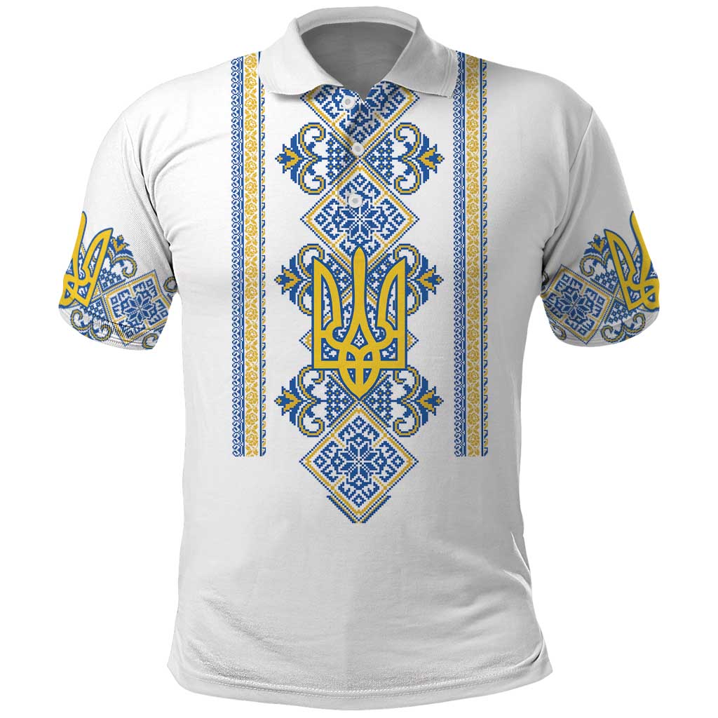 Vyshyvanka Day Polo Shirt Ukrainian Folk Traditions Pattern White Version