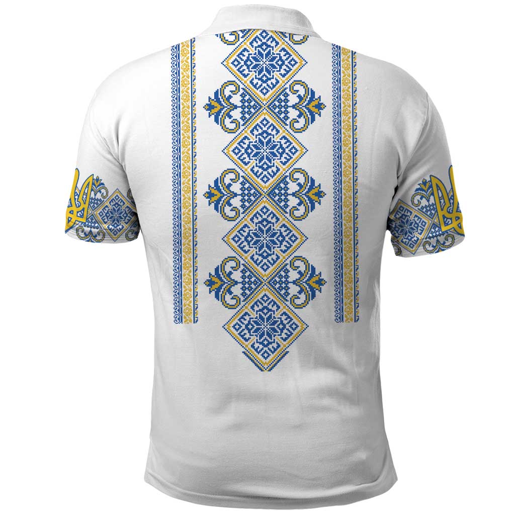 Vyshyvanka Day Polo Shirt Ukrainian Folk Traditions Pattern White Version