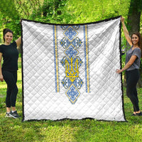 Vyshyvanka Day Quilt Ukrainian Folk Traditions Pattern White Version