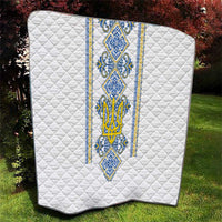 Vyshyvanka Day Quilt Ukrainian Folk Traditions Pattern White Version