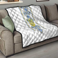 Vyshyvanka Day Quilt Ukrainian Folk Traditions Pattern White Version