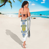 Vyshyvanka Day Sarong Ukrainian Folk Traditions Pattern White Version