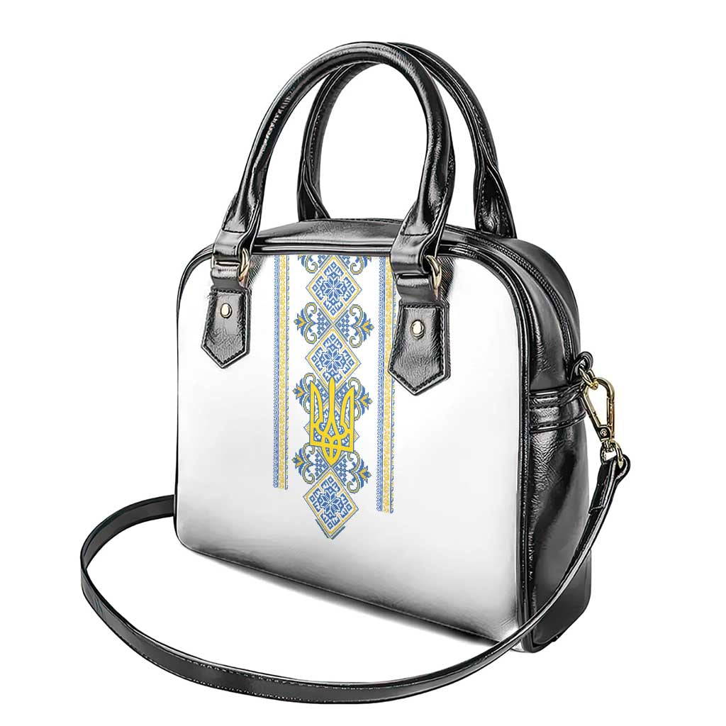 Vyshyvanka Day Shoulder Handbag Ukrainian Folk Traditions Pattern White Version