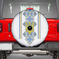 Vyshyvanka Day Spare Tire Cover Ukrainian Folk Traditions Pattern White Version