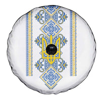 Vyshyvanka Day Spare Tire Cover Ukrainian Folk Traditions Pattern White Version
