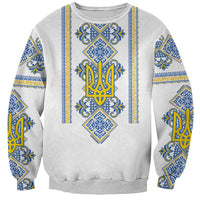 Vyshyvanka Day Sweatshirt Ukrainian Folk Traditions Pattern White Version